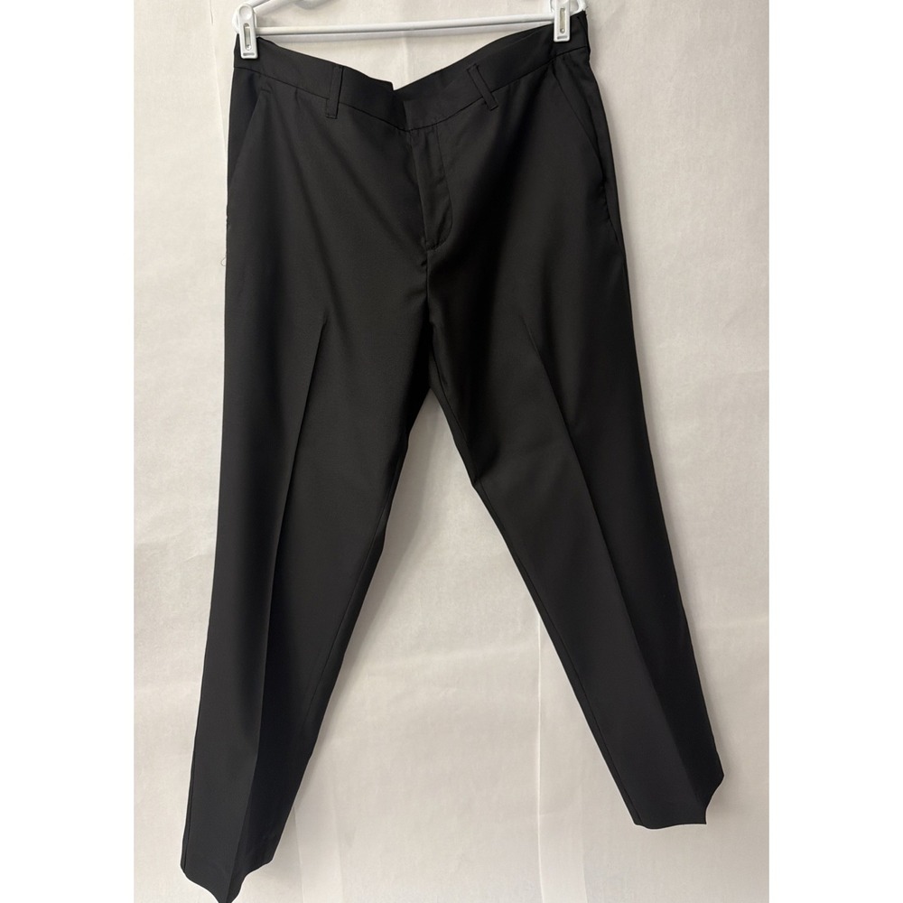 Perry Ellis Portfolio Men's Slim Fit Black Dress Pants Size 38x32
